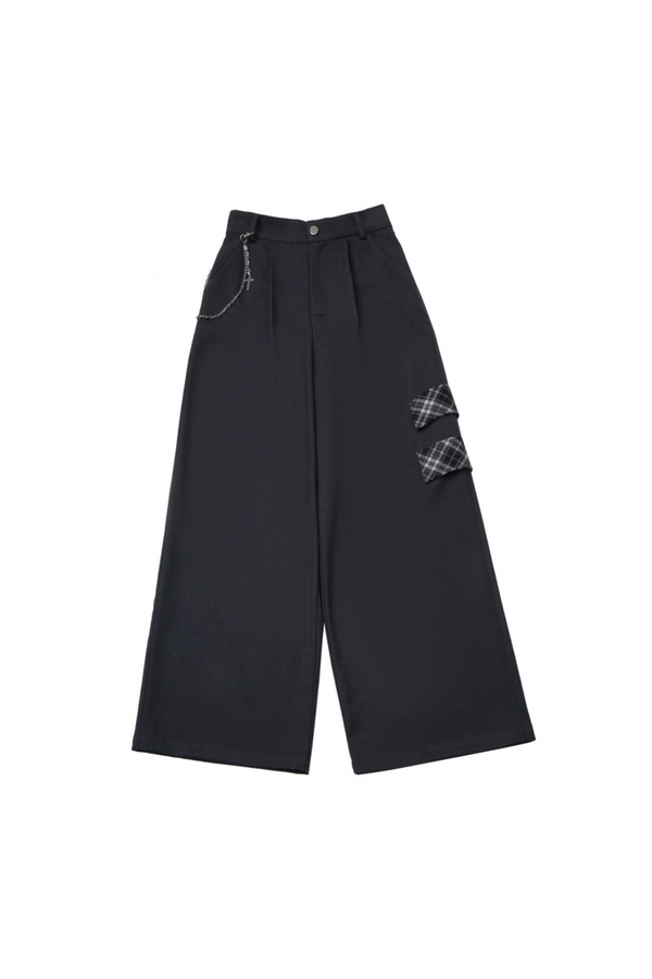 Big fur collar jacket + top + skirt + pants + check hooded jacket