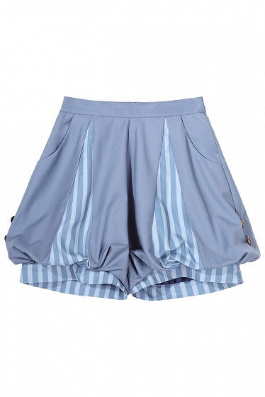 【10月2日予約締切】Vintage Prince Ivory Shirt + Blue Stripe Shorts + Brown Suspender Corset + Waist Belt + Full Set