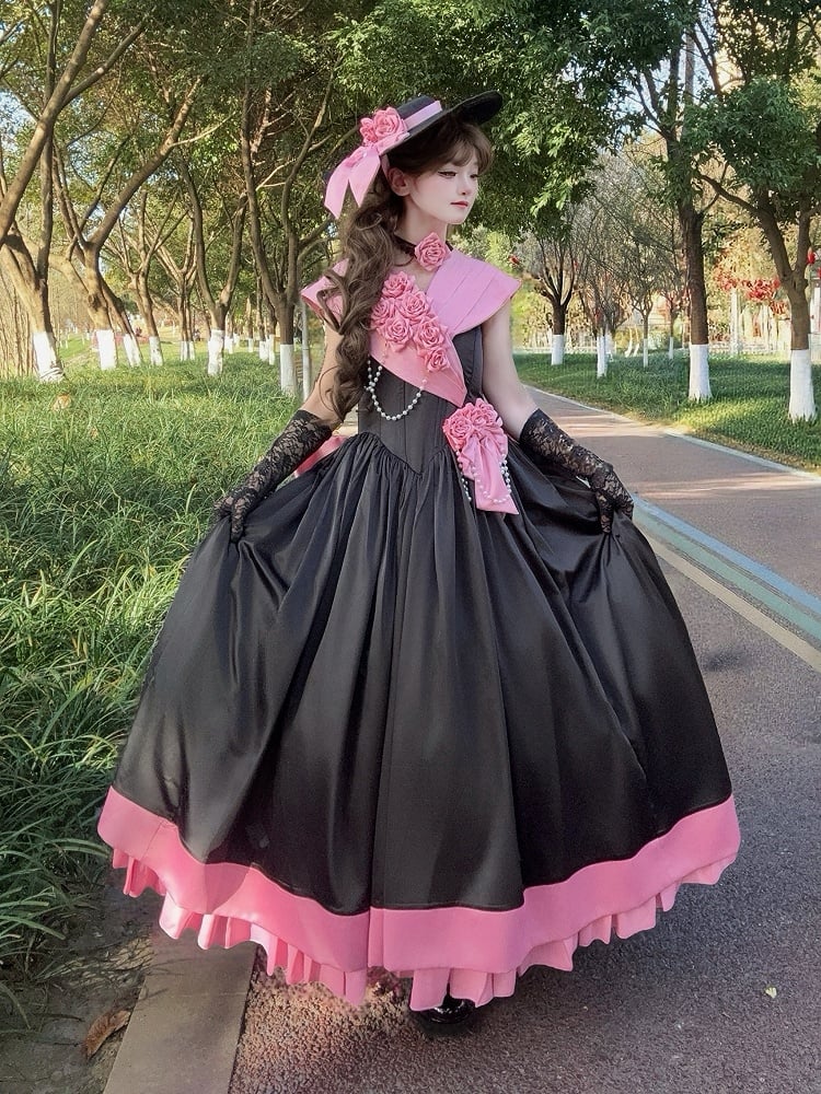 [Précommande jusqu'au 28 avril] Chapeau + accessoires de la série Princesse Rose Gothique Élégante