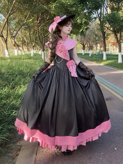 [Précommande jusqu'au 28 avril] Chapeau + accessoires de la série Princesse Rose Gothique Élégante