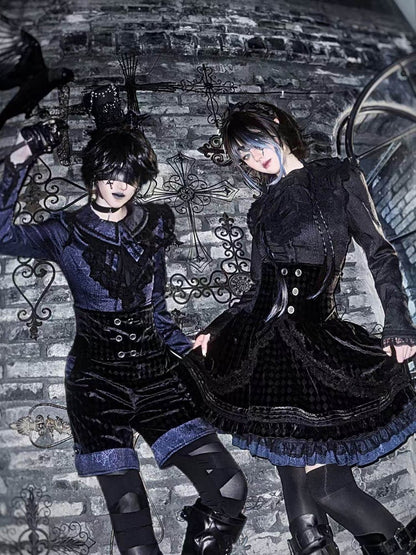 Spider Web Gothic Lace Ribbon Shirt