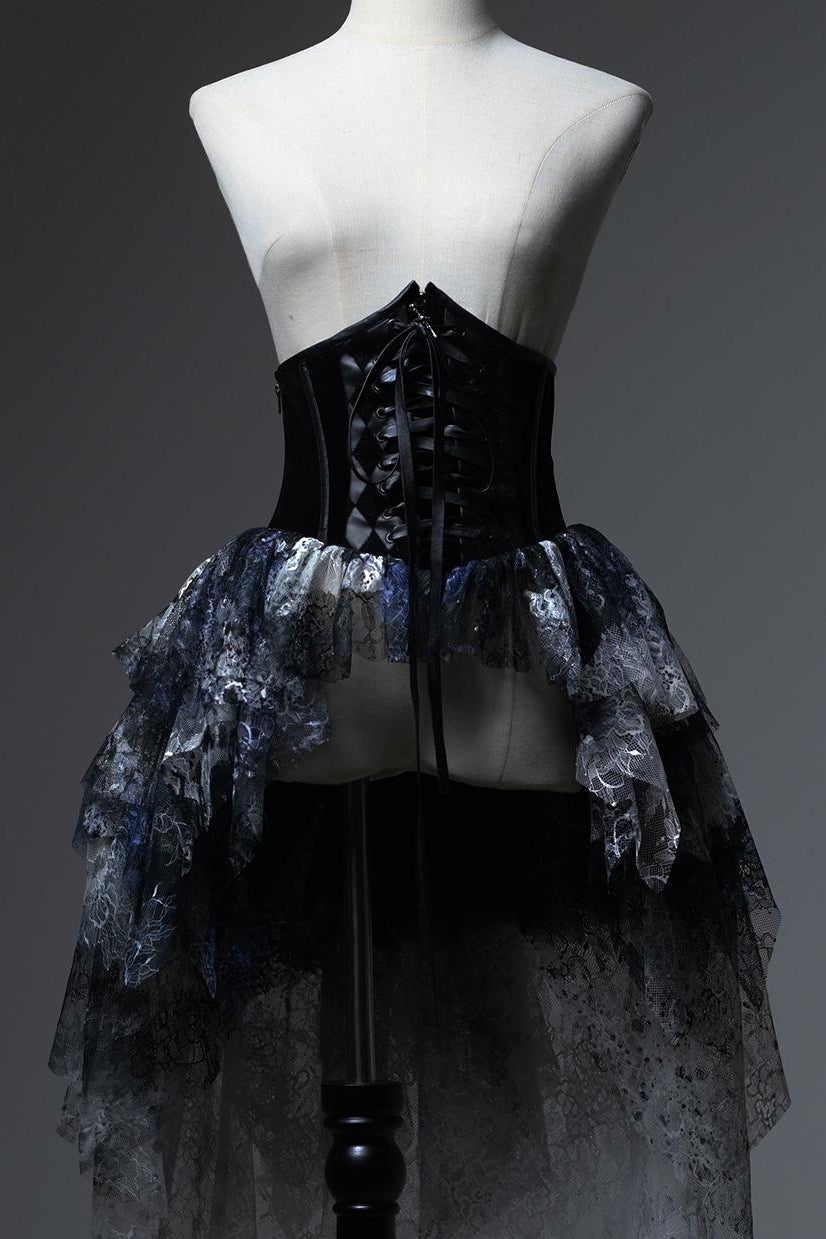 【予約商品】Bloodstainedチュールトレーンコルセットスカート
