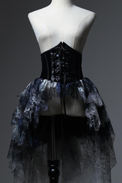 【予約商品】Bloodstainedチュールトレーンコルセットスカート