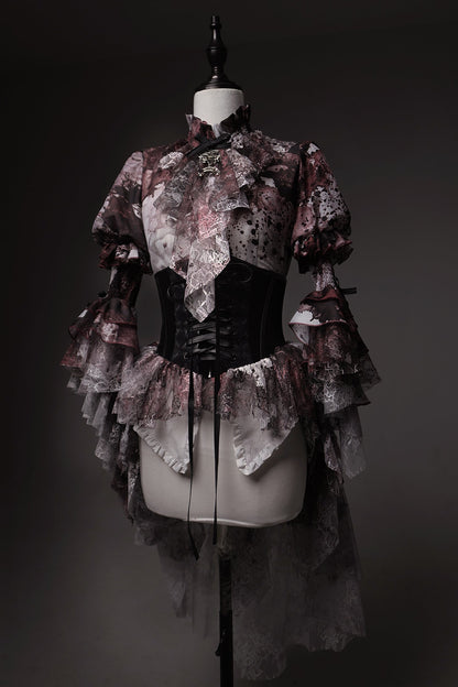 【予約商品】Bloodstainedチュールトレーンコルセットスカート