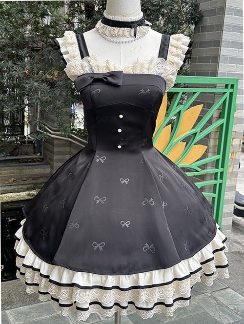 【1月29日予約締切】エレガントルージュロリータフリルリボンサスドレス＋チョーカー