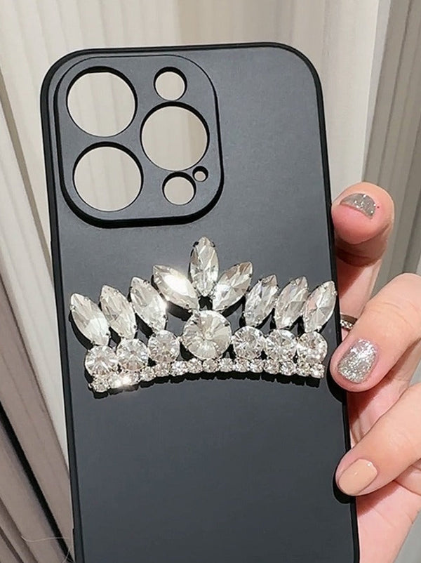 The Queen Corian Rich Crown Rhinestone Phone Case