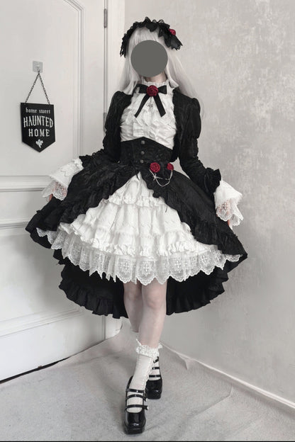 【12月26日予約締切】ブラッドムーンローズラッフルシャツ＋ゴージャスコルセットスカート＋ボレロジャケット＋ヘアバンド