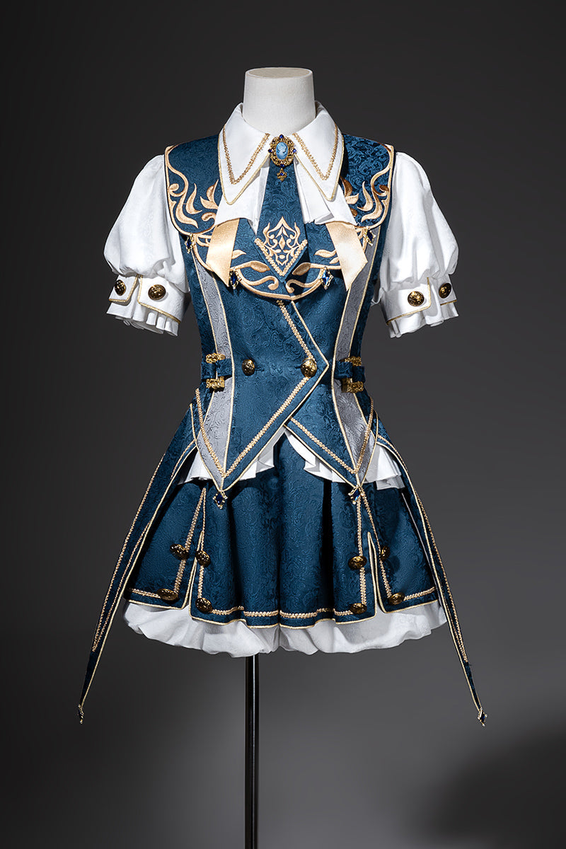 フォーエバーアイランドプリンスロリータトップス+バルーンパンツ+ベスト