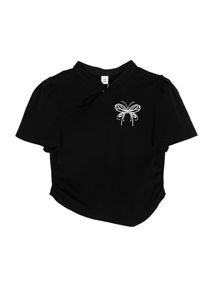 China Butterfly Flying Pretit Black Top