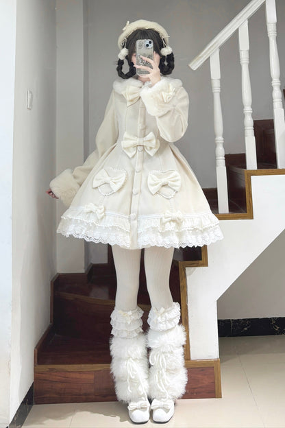 【予約商品】スイートアンドキュートファーケープリボンコート