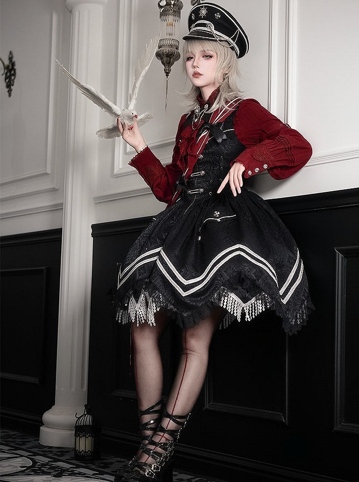 【2月23日予約締切】ドーンブレイカーゴシックジャカードミリタリービスチェサスドレス