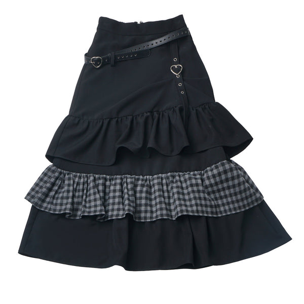 Multi-layered Tweed Skirt Jacket Setup