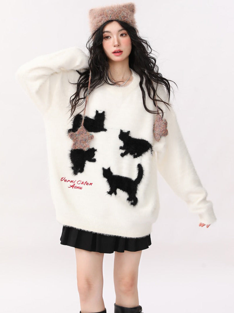 New Soft Loose Niche Design Cat Sweater