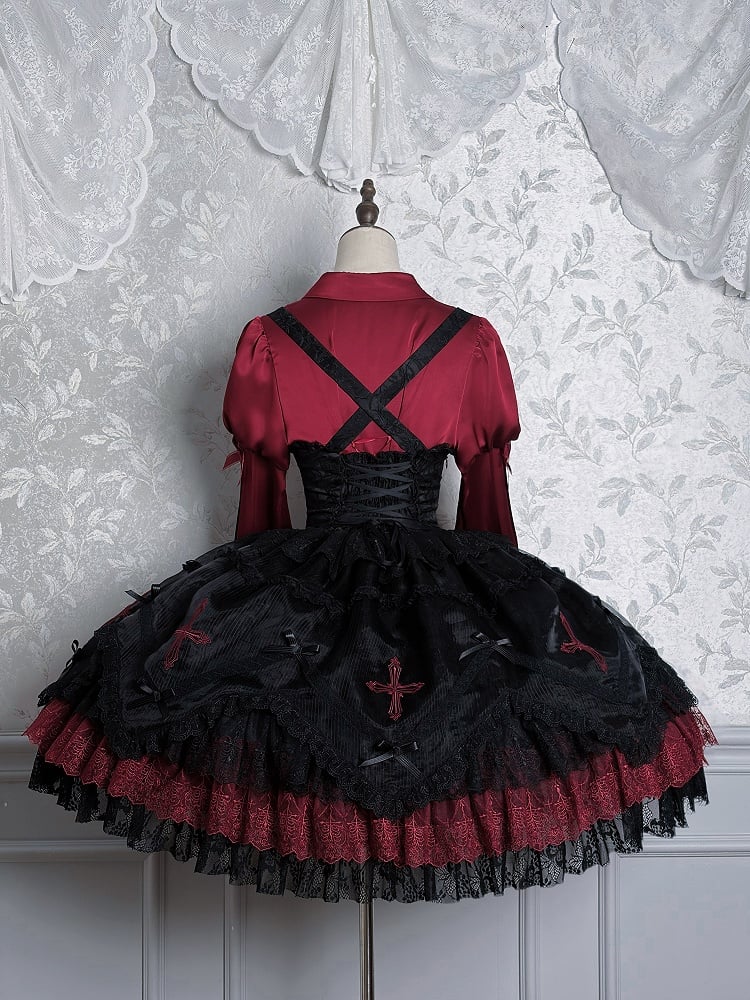 【12月8日予約締切】Black Mist Banquet ゴシックレースジュリエットスリーブシャツ