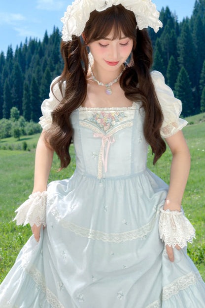 スイートガーリーライトパフスリーブワンピース