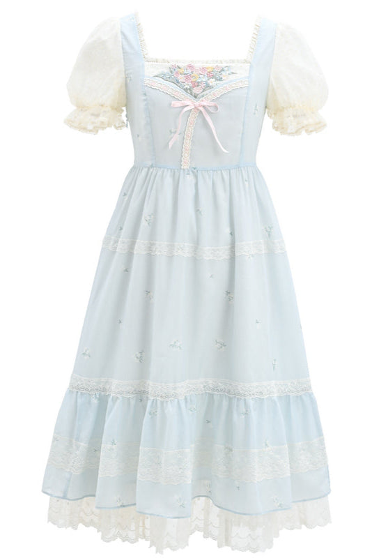 スイートガーリーライトパフスリーブワンピース