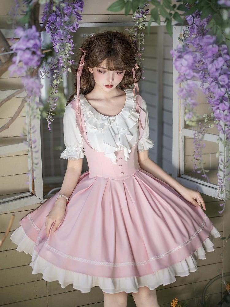 【4月14日予約締切】クラシックラペルショルダースウィートロリータコルセットサスドレス