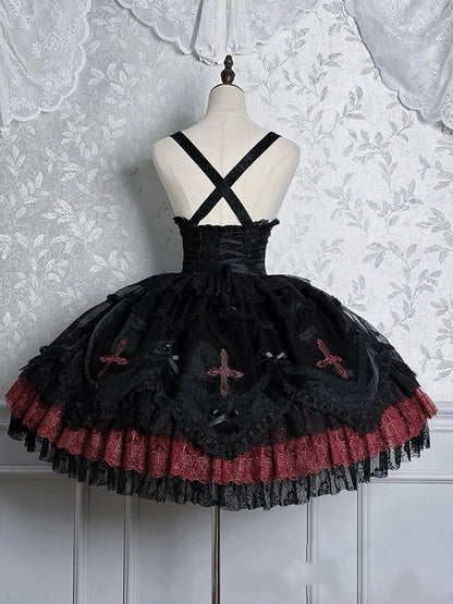 【12月8日予約締切】Black Mist Banquet ゴシックエンブロイダリーゴージャスビスチェドレス＋セットアップ