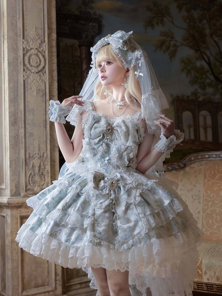 [Précommande jusqu'au 13 mai] Accessoires de la série fantaisie papillon bleu/blanc/vert clair