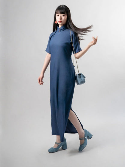 Denim-ism Star Button China Dress