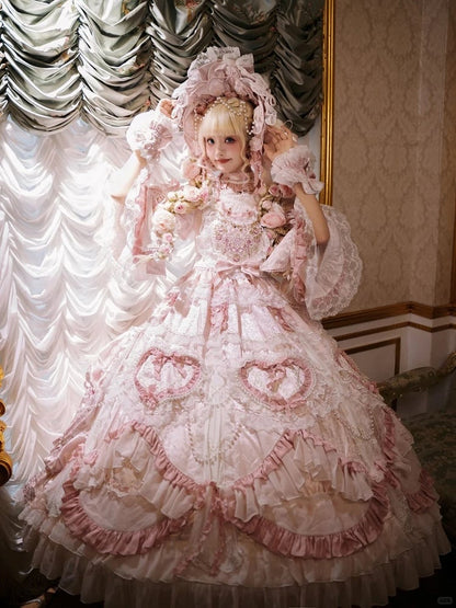 【2月22日予約締切】アンティークベリーローズロマンティックファンタジーロリータロングドレス
