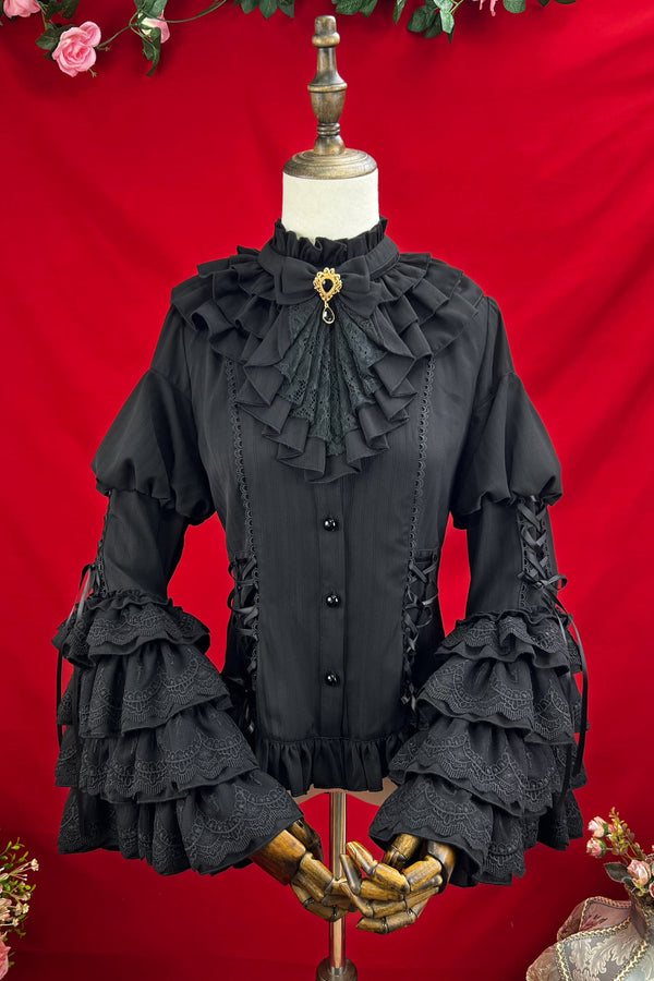 グッドエビルロリータゴシックジーシャツ＋フレアスカート＋ウエストベルト