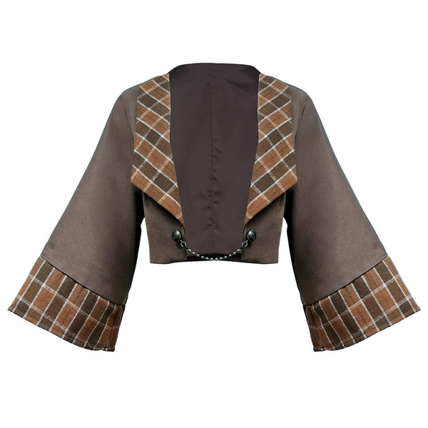 [Pre-order product] False Series Coffee Check Jacket