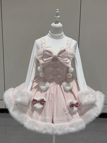 【12月19日予約締切】Sweet Dream Rabbitうさ耳フーディーファーケープ＋OPドレス＋サスペンダードレス＋インナートップス