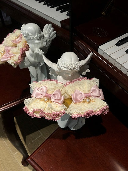 【12月17日予約締切】ピンクフローラルスイートロリータティアードドレス＋うさ耳ボンネット＋アクセサリー