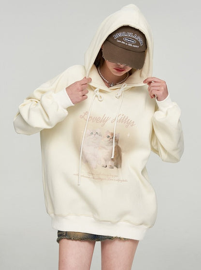 Fairy Cat Over Hood Hooded Hoodie