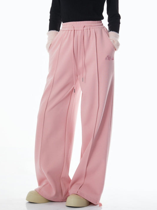 High Waist Slim American Retro Wide Leg Casual Pants