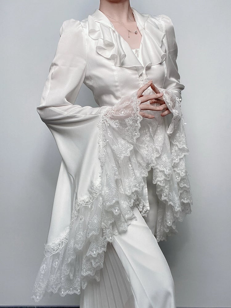 【12月20日予約締切】バタフライシャドースタンドカラーゴシックエレガントプリンスシャツ