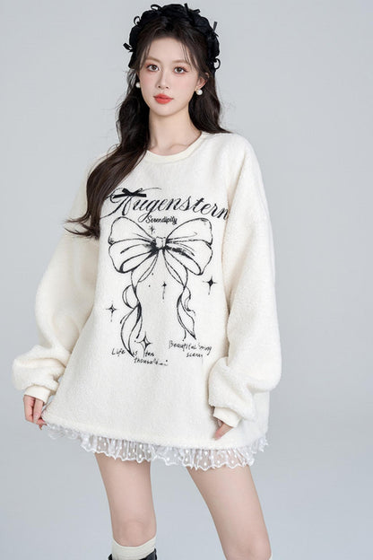 Ribbon Loose Lace Top