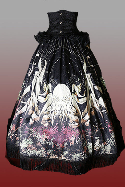 クトゥルフゴシックダークロリータシャツ+スカート+テール+コルセット