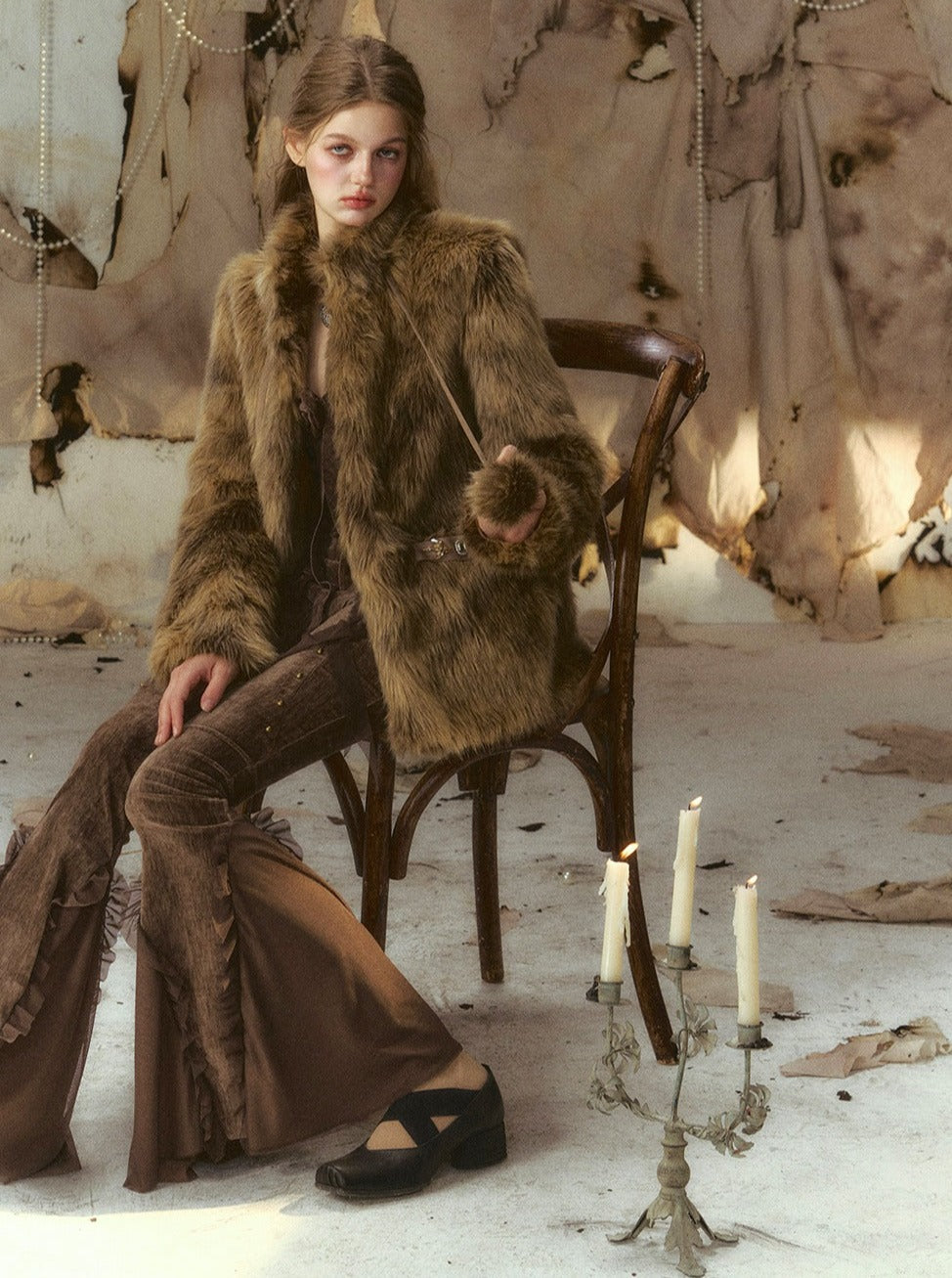 Maillard wear fur coat