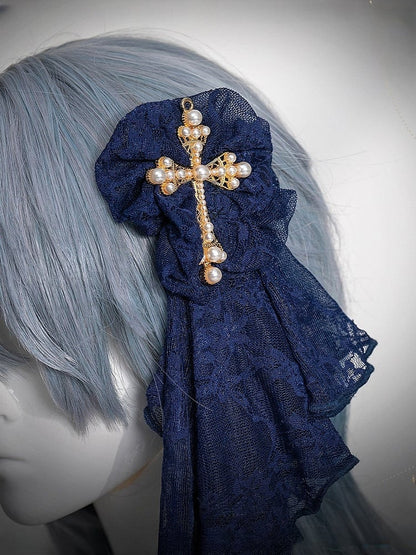 【2月26日予約締切】ゴシックエンブロイダリーストライプ懐中時計シスタードレスフルセット＋ヘッドドレス