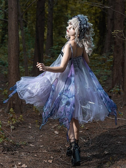 【12月16日予約締切】withered leaf butterfly2.0ゴシックロリータバタフライウイングドレスTypeA/B