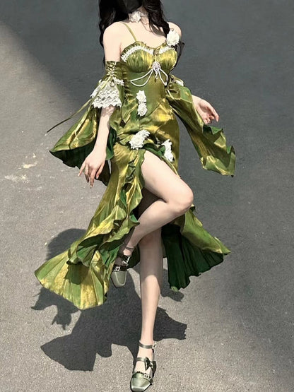 Amour Rose Burgundy Wizard of Oz Serena Purple Mermaid Dress Set