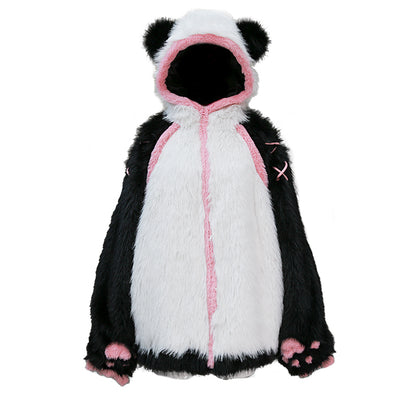 Subculture Faux Fur Panda Jacket