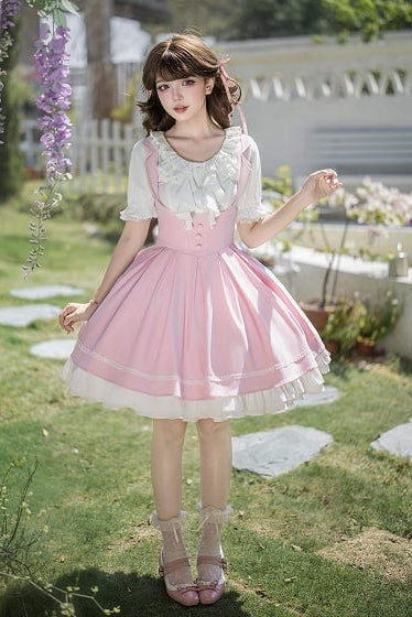 【4月14日予約締切】クラシックラペルショルダースウィートロリータコルセットサスドレス