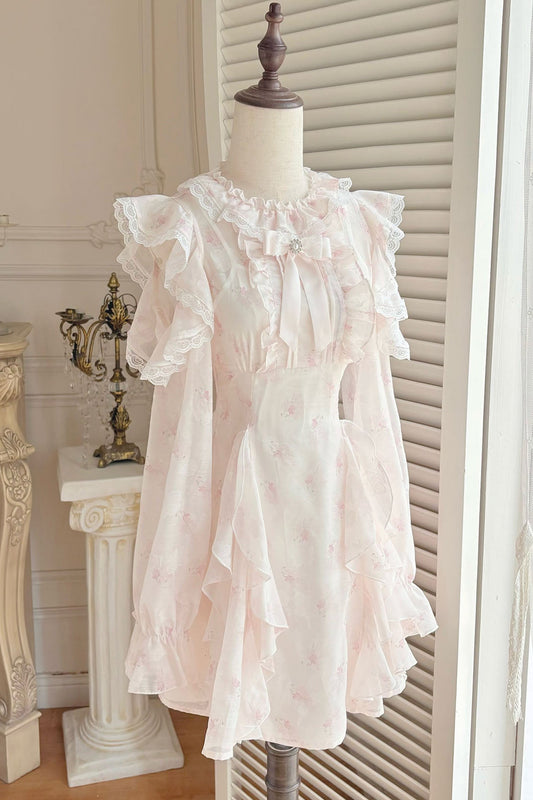 Elegant Ruffled Off-the-shoulder Waist Dress