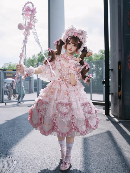 【2月22日予約締切】アンティークベリーローズロマンティックファンタジーロリータショートドレス