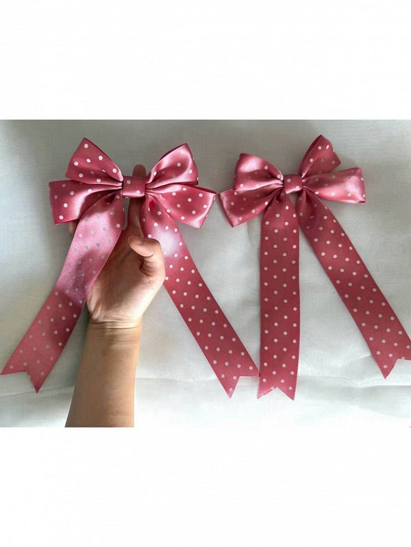 【予約商品】Pink Heart Gift Box Series Accessories(Bunny ear ribbon KC / Polka dot ribbon KC / Hair clip pair)