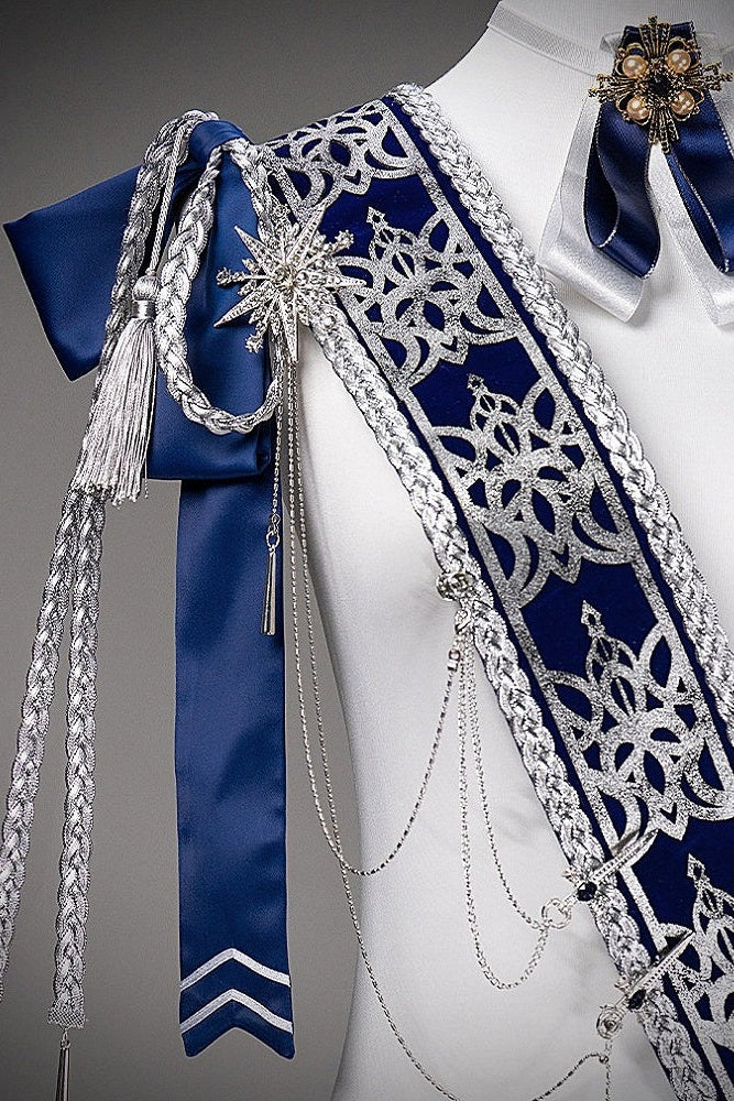 [Pre-order Deadline: December 7] Dark Blue & Black Royal Prince-Inspired Military Lolita Coordinated Outfit 1/2 + Complete Set in Ouji Style