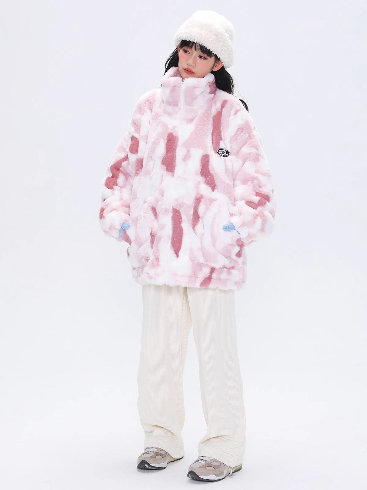 Tidy Faux Fur Loose Lamb Velvet Cotton Coat