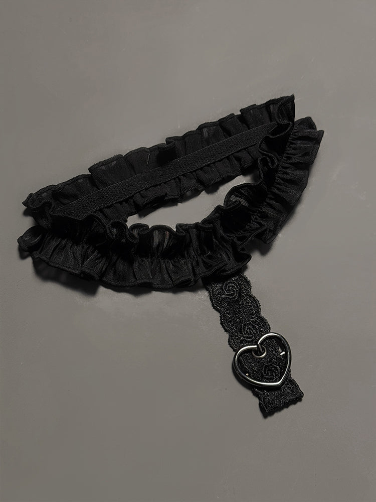 [Deadline for reservation: Feb. 26] Bunny Ear Hat Dark Punk Halter Ribbon Bustier Dress Complete Set