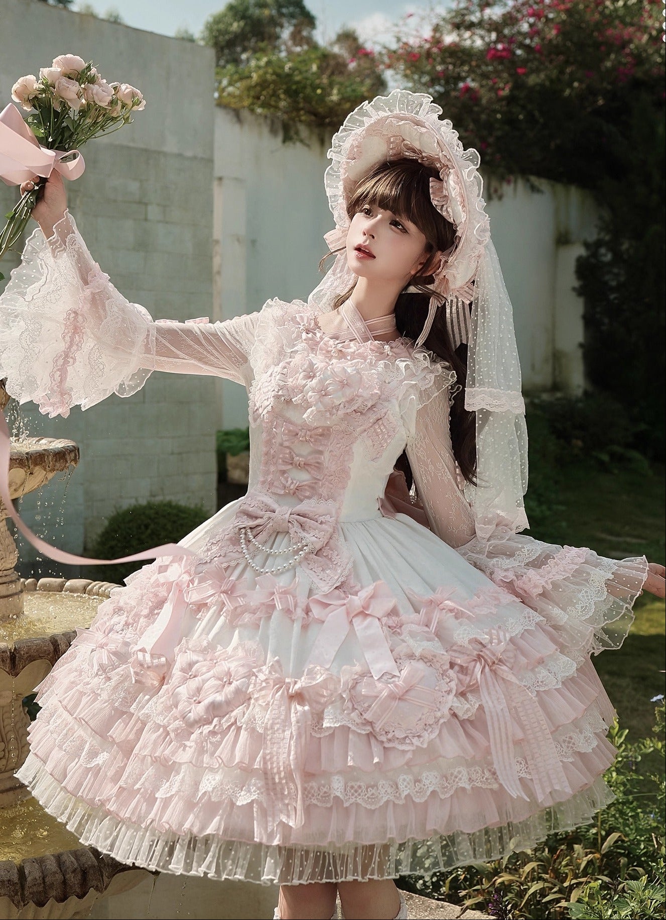 【12月26日予約締切】ピュアスイートローズファンタジーティアードロリータドレス