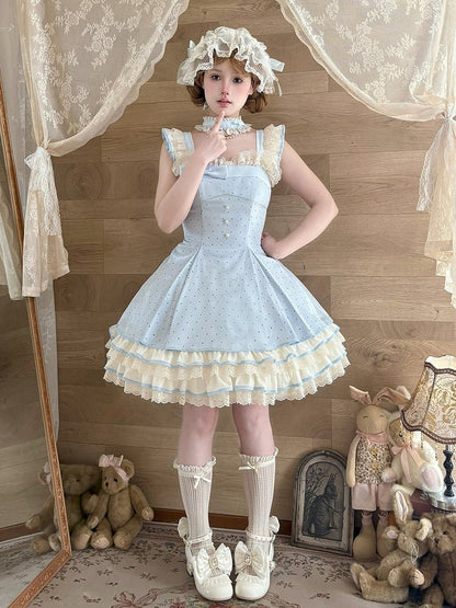 【1月29日予約締切】エレガントスイートロリータフリルリボンサスドレス＋チョーカー