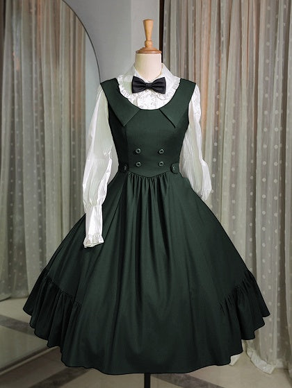 【12月9日予約締切】スプリットカラーエレガントバックレースアップドレス