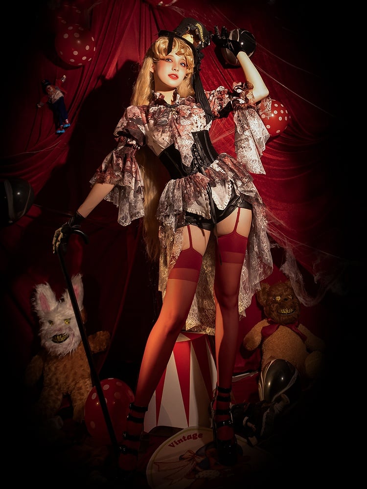 【予約商品】Bloodstainedチュールトレーンコルセットスカート